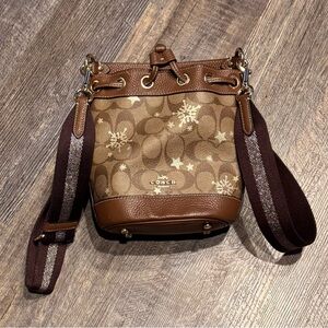 Coach Brown and Tan Crossbody Bag